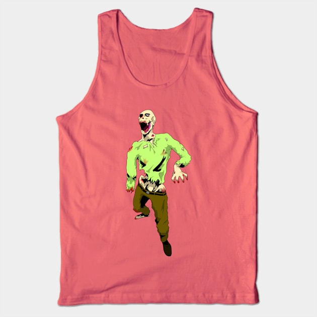 Zombie Tank Top by Sticker Steve